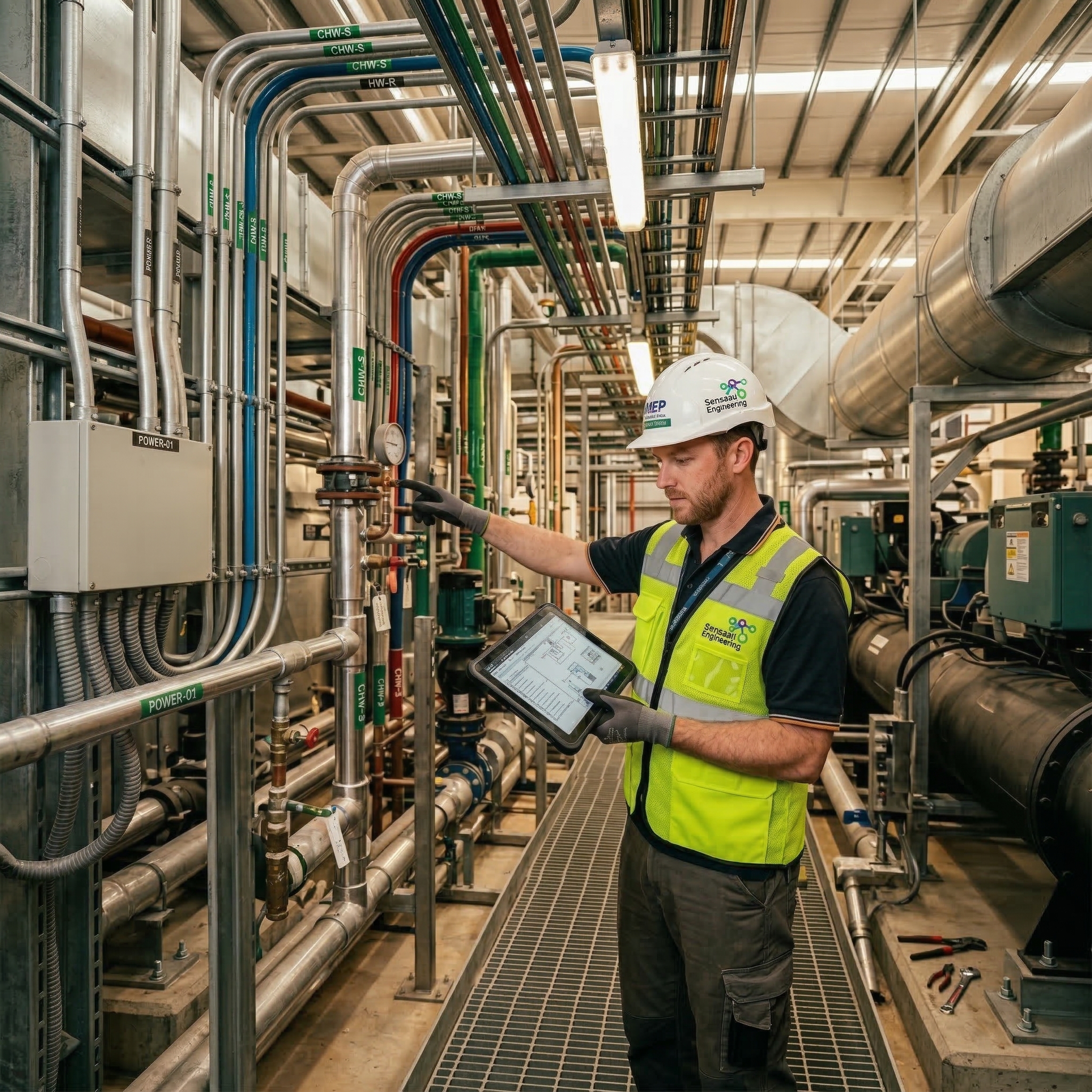 Inspección técnica de ingeniería de instalaciones MEP